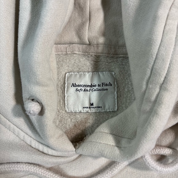 Abercrombie & Fitch light beige hoodie Size M - Picture 3 of 8